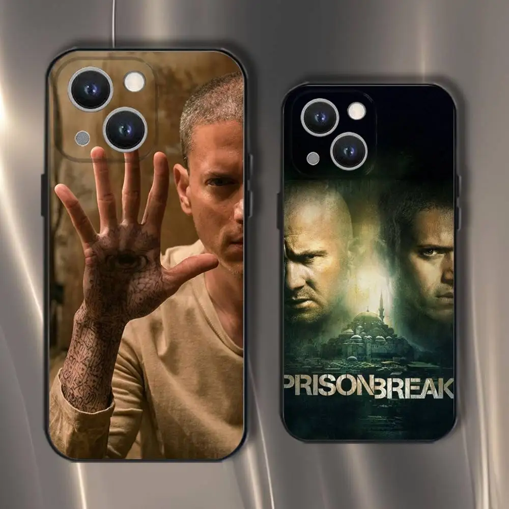 

Movie Prison Break Phone Case For iPhone 16,15,14,13,12,11,Pro,XS,Max,XR,Plus,E,SE4,Mini Black Soft Cover
