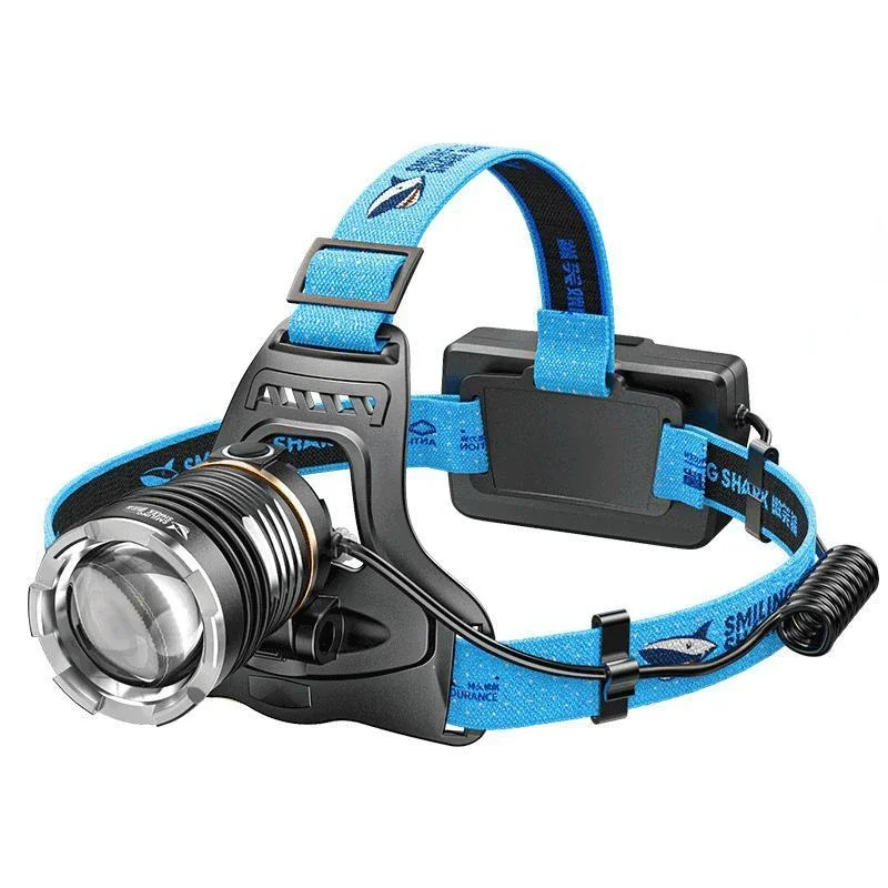 Xiaomi Smiling Shark High Power Strong Light Headlamp Outdoor Hiking Construction Site Construction Focusing Waterproof Headlamp