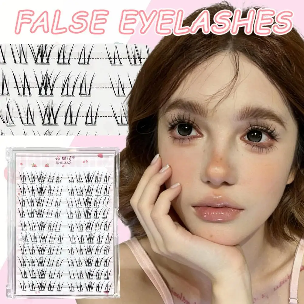 

7-13 мм нерегулярные накладные ресницы без клея, естественно верхние ресницы, сегментированные кластеры ресниц «сделай сам» для начинающих, макияж