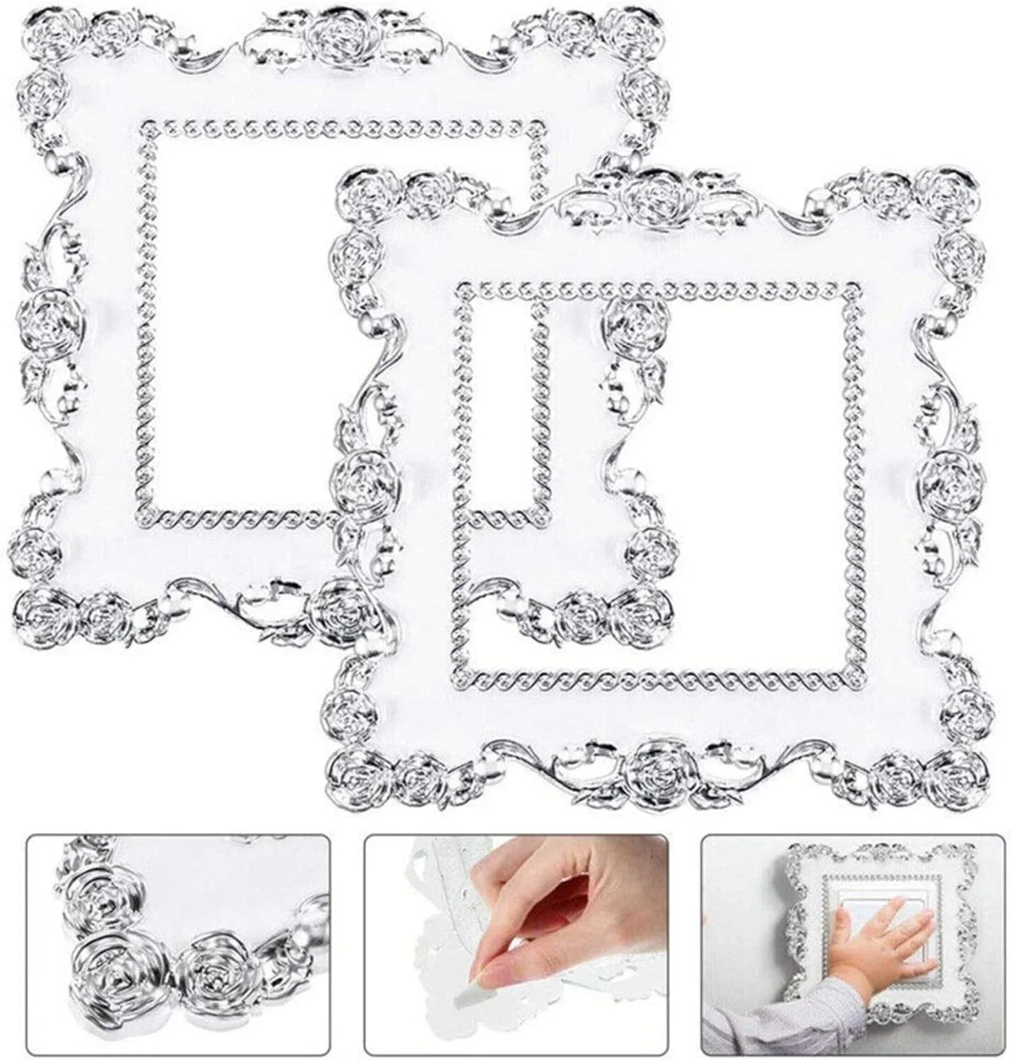 New Resin Single And Double Light Switch Surround Socket Fingerboard Cover Switch Sticker Paper Home Decoration Wall Sticker