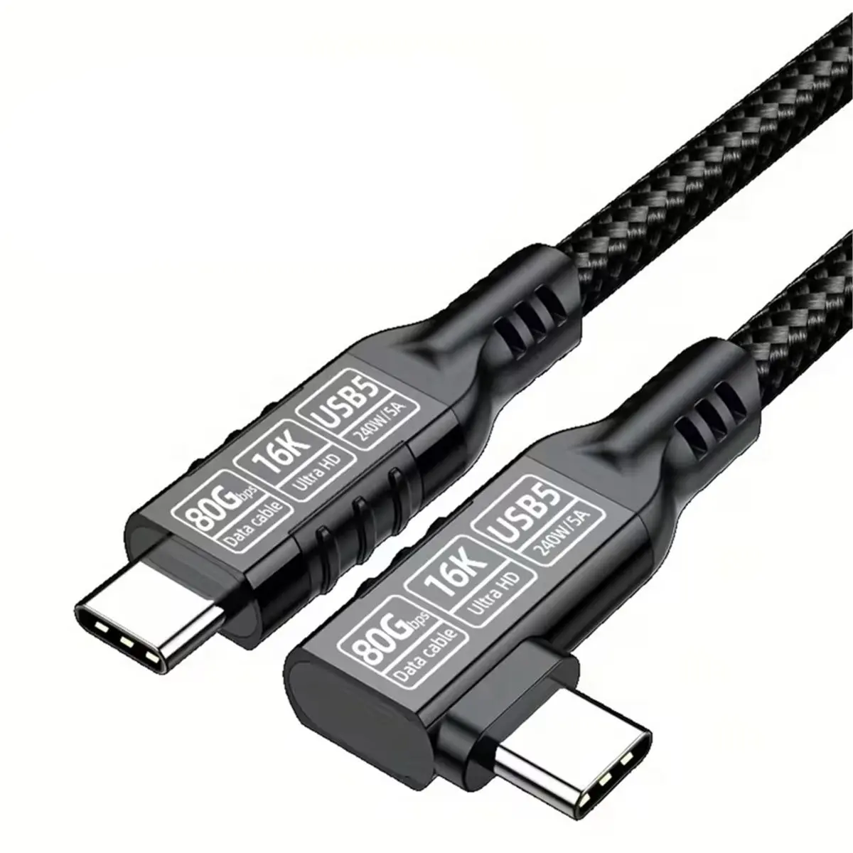 update. Thunderbolt 5 90 Degree Type C to USB C Cable USB5 80Gbps 16K PD 240W Fast Charging Data Cable for Mobile Phone 6.56ft A