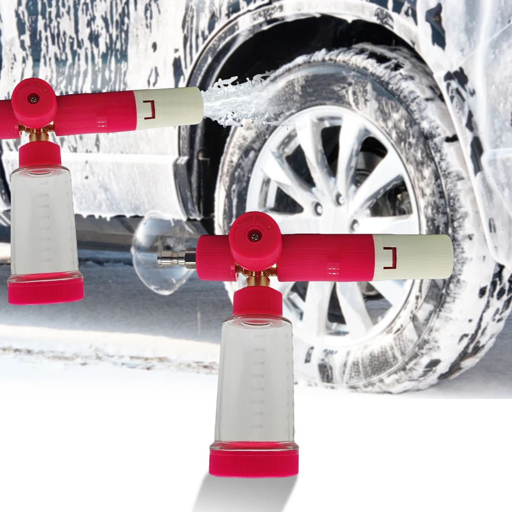 100 مللي وعاء رغوة المياه مع 1/4 بوصة موصل سريع الصابون رغوة رذاذ زجاجة قابل للتعديل غسيل السيارات رغوة البخاخ لغسيل السيارات
