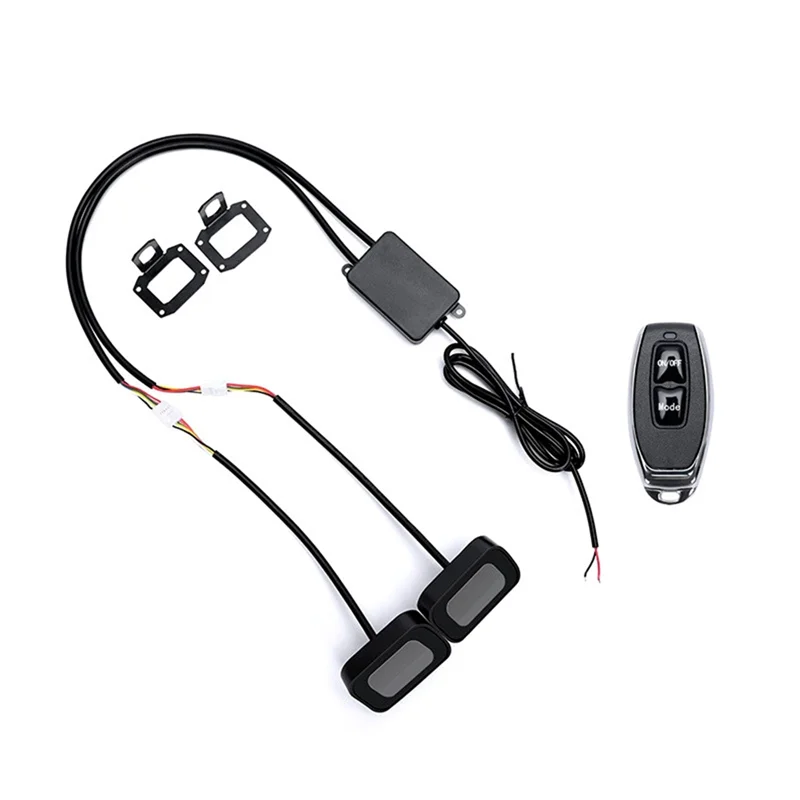 AB56-Motorcycle Decorative Light LED Dynamic Devil Eye Lights Retrofitted Rearview Mirror Demon Eye Motorbike Kit