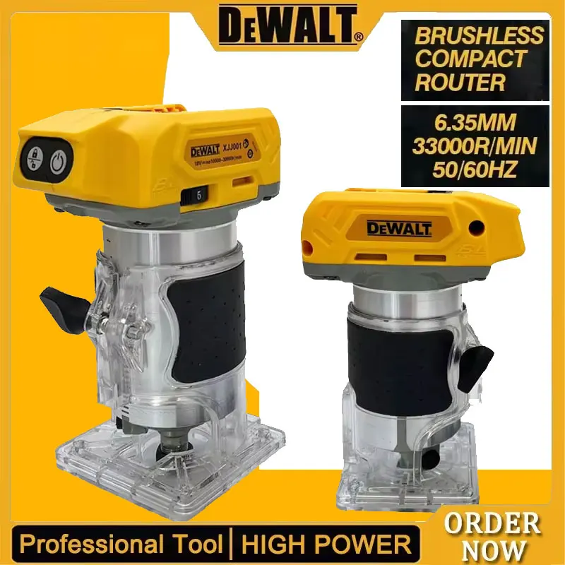 

DeWalt Cordless Trimmer 33000RPM Rechargeable Trimming Machine Brushless Slotting Tool Milling Woodwork Engraving Machine