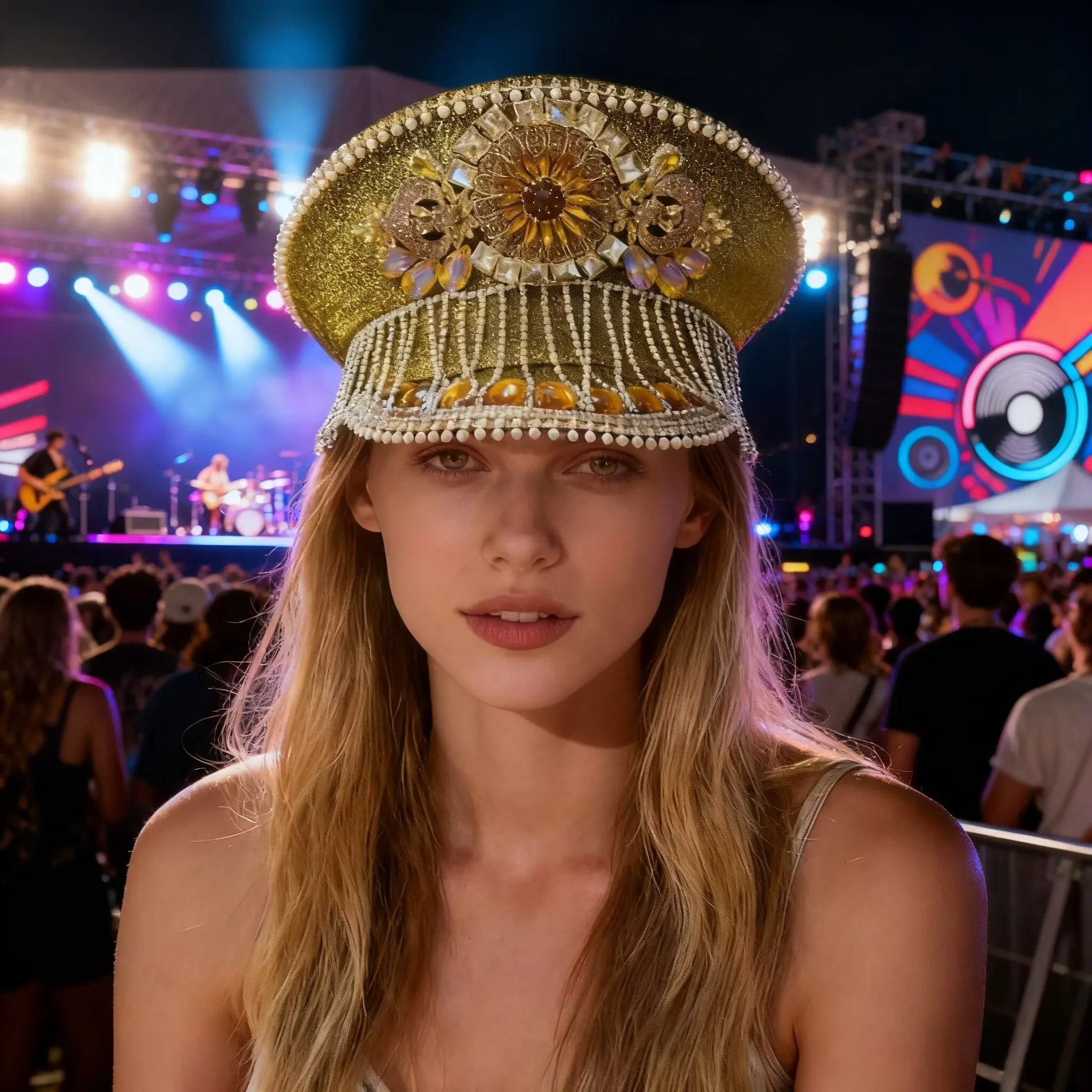 

HongLuan Leopard Halloween Costume Hat, Captain Hats Rhinestone for Burning Man Festival Woman, Cosplay Female Accessories