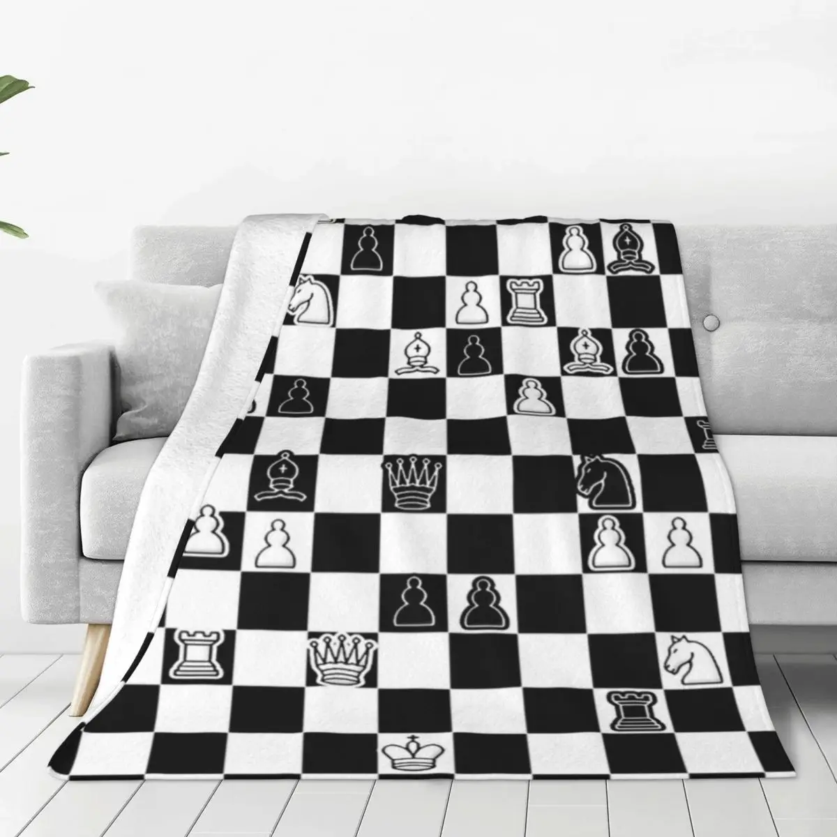 Chess Board Blankets Table Games Fun Camping Flannel Bedding Throws Super Soft Couch Chair Custom Bedspread Birthday Gift