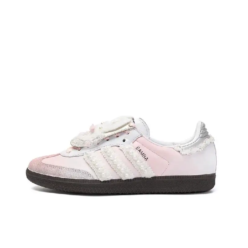 【ปรับแต่ง】adidas Originals Samba Series รองเท้าสเก็ตบอร์ดรองเท้าผ้าใบ Unisex รองเท้า B75806