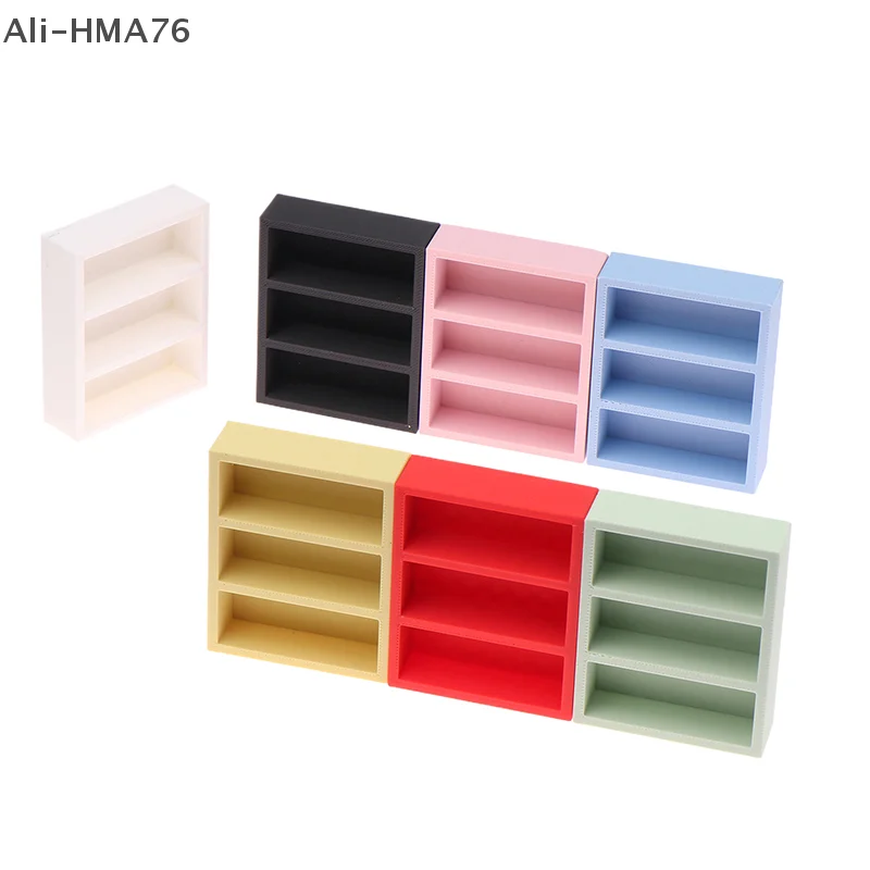 

HMA76-1/12 Dollhouse Miniature Plastic Wall Cabinet Storage Shelves Toy Dollhouse Furniture Decor Toys Dollhouse Accessories