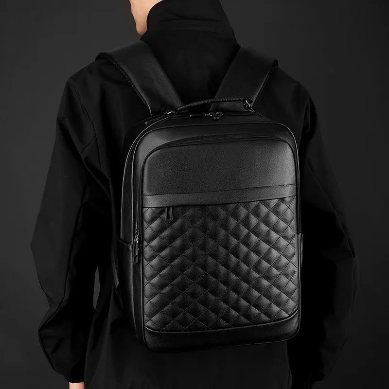 Business Backpack, Men's Waterproof Backpack, Fashionable and Multi-Functional Computer Backpack, School Bag, Gift for College S view 3