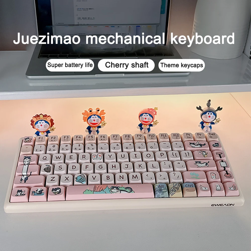 3 Mode Theme Keyboards Ergonomics V85 Gaming Mechanical Keyboard 2.4G Wireless USB Type-c Wired 84 Key Hot Swap Gamer Keyboard