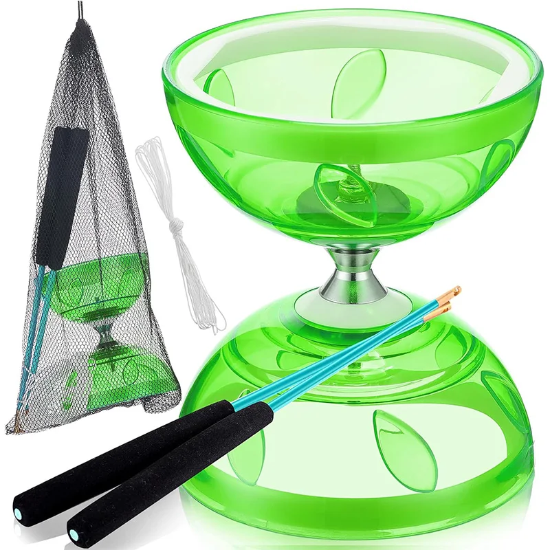 Juego Original chino Diabolo Yoyo con palos de fibra de vidrio, cuerdas ajustables portátiles para todas las edades, lo mejor para fitness y trucos