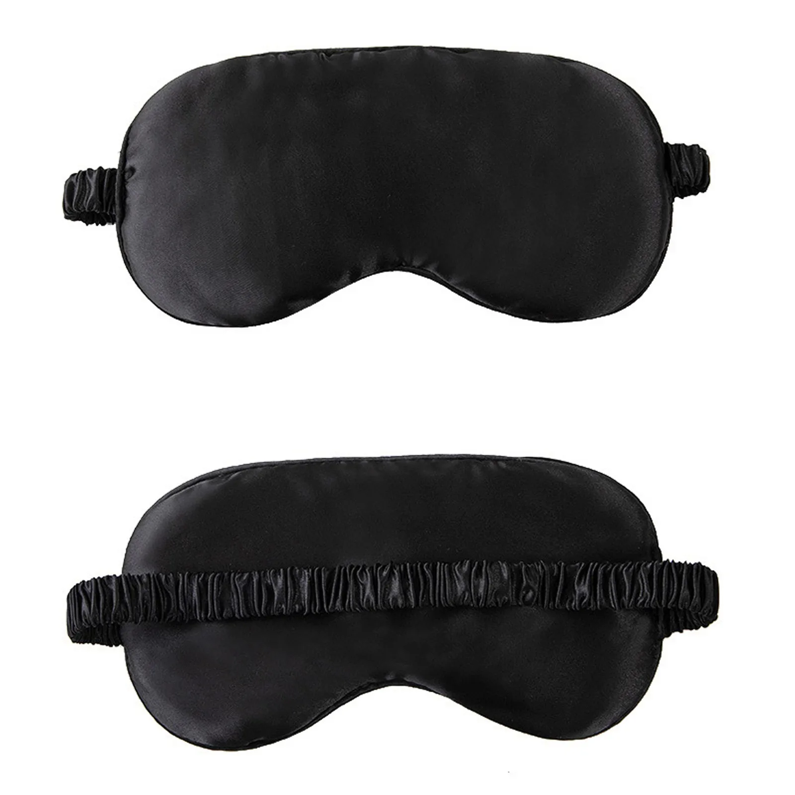 2pcs-Double-Sided Silk-Like Sleeping Eye Mask Blindfold Solid Portable Rest Eye Shade Cover Soft Pad Ice Compress Silk Eye Mask