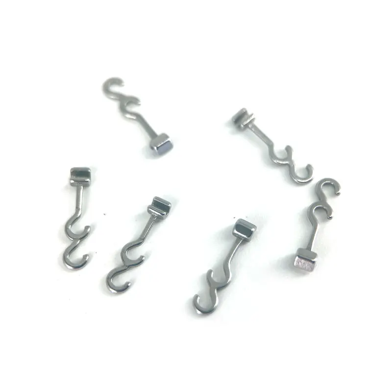 10pcs/Box Dental Orthodontic Crimpable Hook T-type Hooks on the Arch Wires Bondable Lingual Button With Buccal Tube