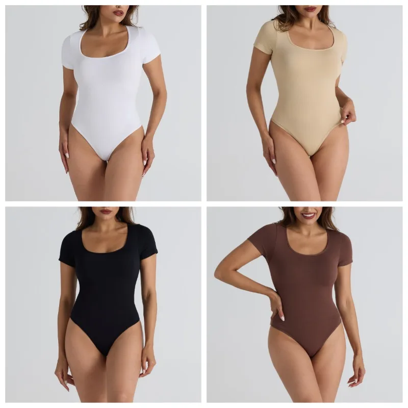 

Two-piece Seamless Yoga Wear One-piece Sports Fitness Wear Peachy Buttocks Tight Body-shaping Clothes Short-sleeved Style