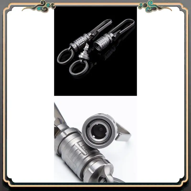 

B11A-Титановый сплав, встроенная пряжка ремня, быстросъемный универсальный брелок для ключей, инструмент для открытия бутылок, унисекс, автомобильный брелок для ключей, простая установка