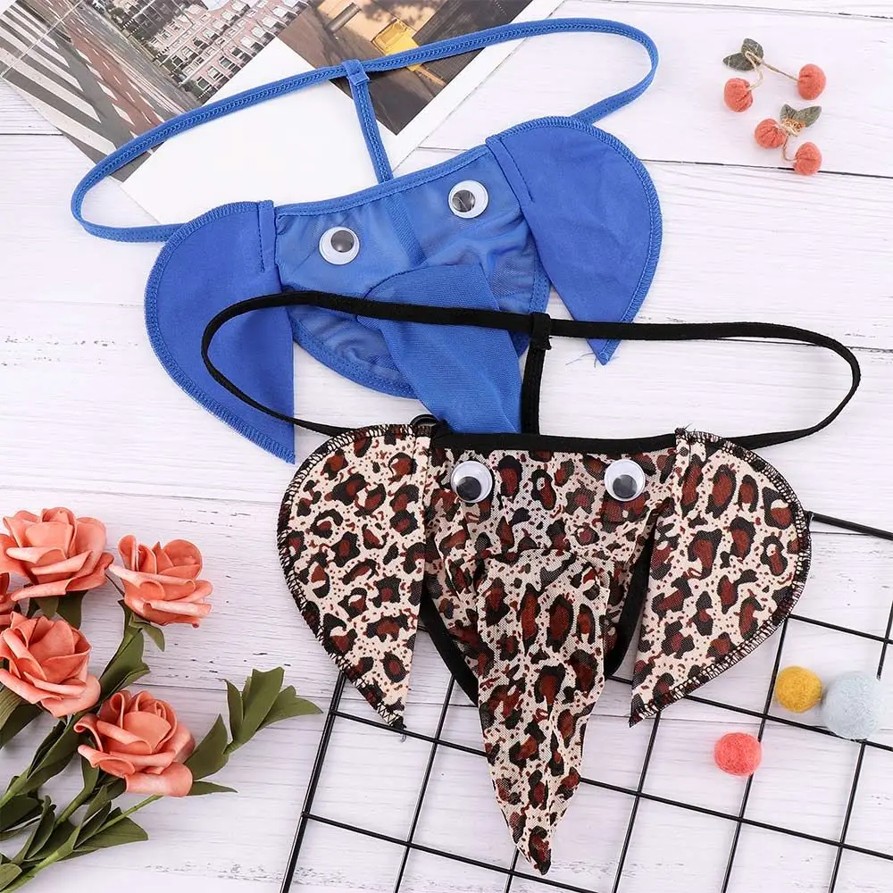 Leopard Sexy Briefs T-back Underwear Elephant Shape G-string