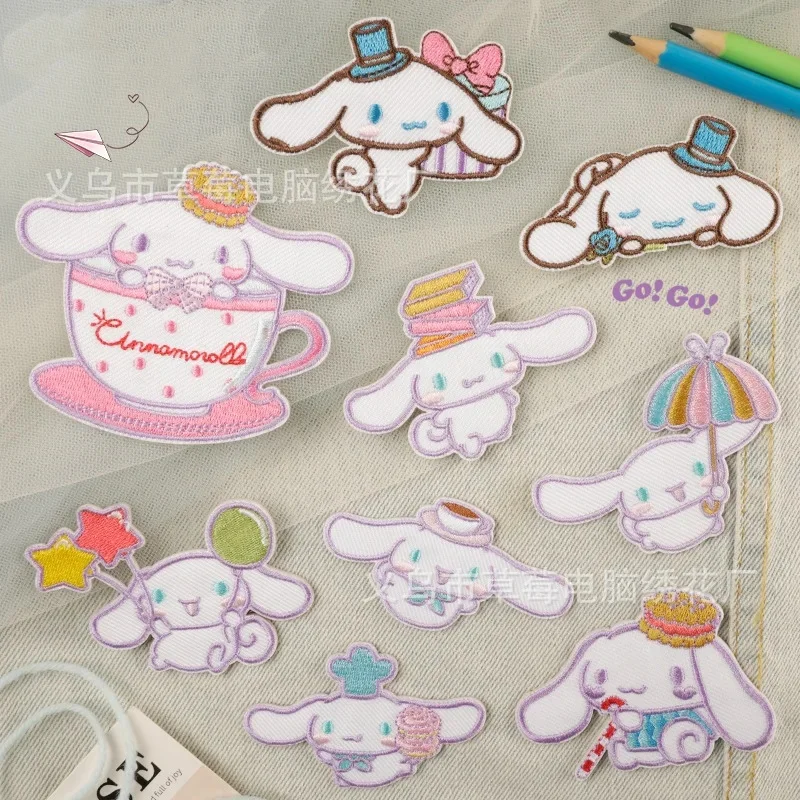 

Cartoon Anime Cloth Patch Clothing Embroidery Puppy Self Adhesive Patch Clothing Pants DIY Accessories Kawaii Gift