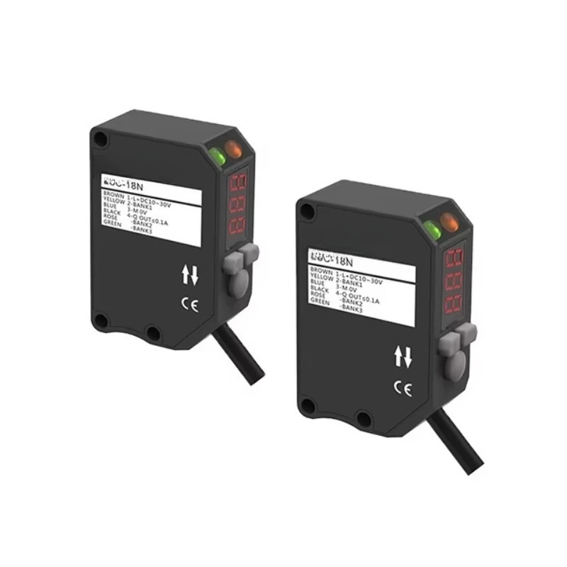 ESC-18N RGB Light Source Color Sensor 10-30 Volt DC Industrial Color Sensor Photoelectric Contrast Sensor for Inspection