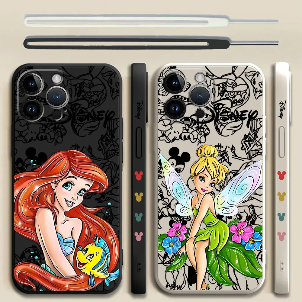 Case for Samsung Galaxy Note 20 Ultra S9 Note 10 Plus 9 S10 S8 S10 Silicone Cover Soft Cartoon Disney Princess Cases Bumper