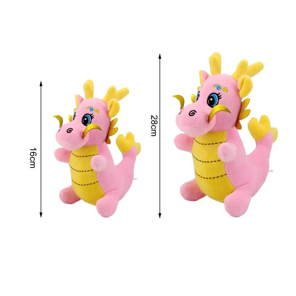 Year of 2024 Cartoon Chinese Dragon Plush Doll Toy Zodiac Stuffed Mascot Animal Doll Pillow Festival Decoration New Year Gift