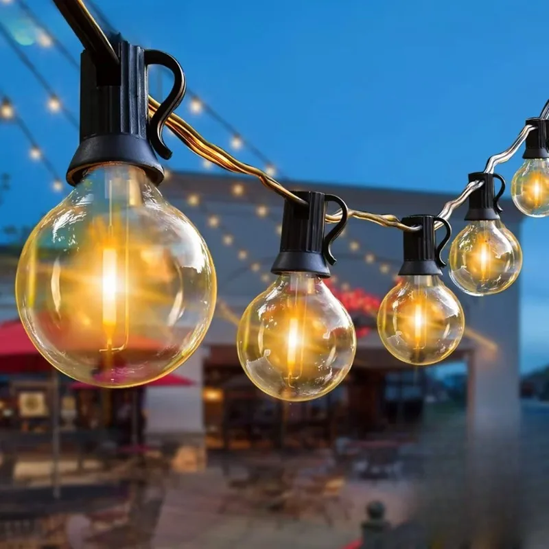 Outdoor LED G40 Waterproof String Light Shatterproof Bulb Garden Fairy Lights Patio Festoon Party Holiday Decor