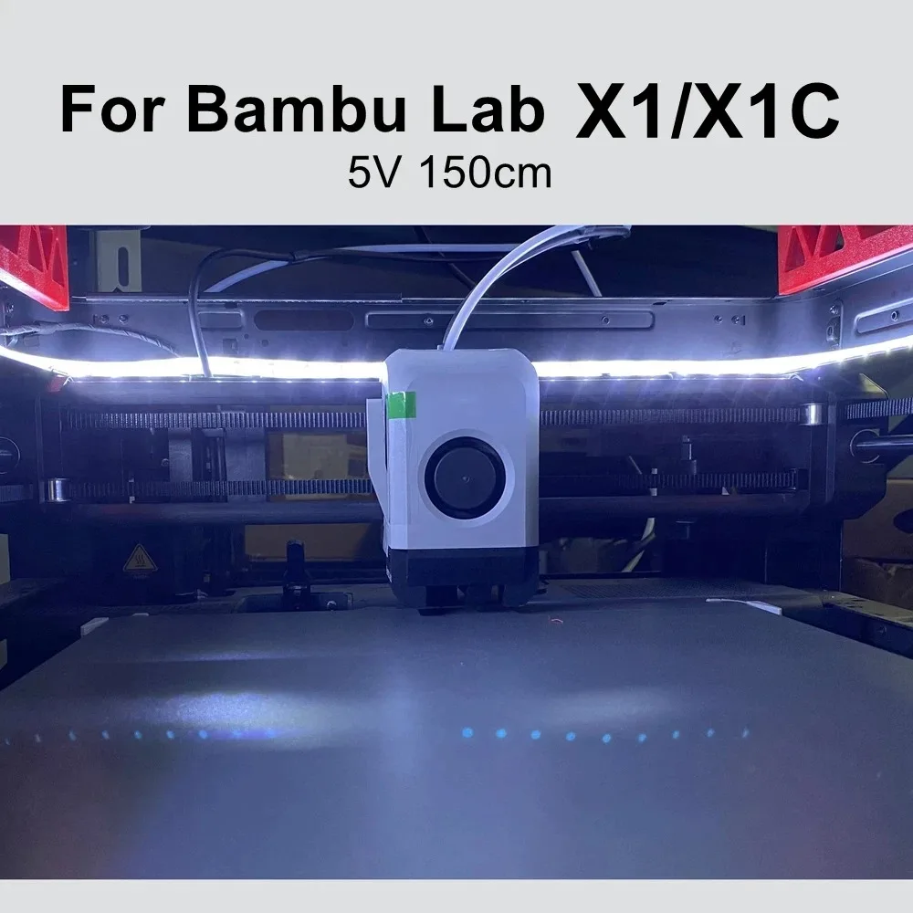 

Светодиодная лента для Bambu Lab X1/X1C, 5В, 5 мм шириной, 120 светодиодов на метр, гальваническая версия, без водозащиты