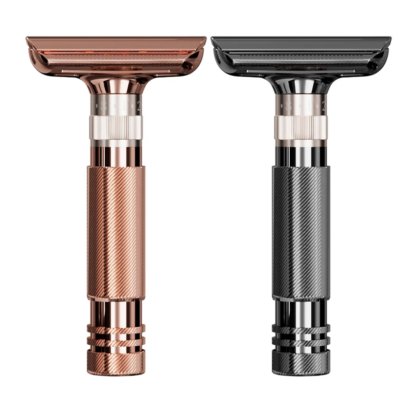 

New Product Portable Durability Adjustable Metal Beard Body Twin Double Edge Facial Safety Razor For Men