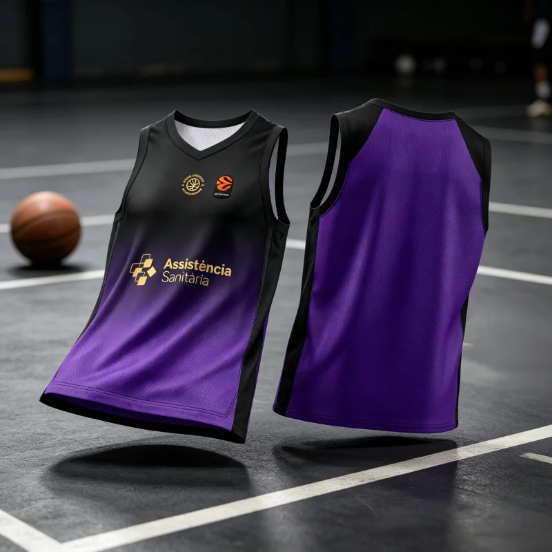 Barcelona Mamba 3D-gedrucktes Familien-Basketballtrikot für die Saison 2026-27, ärmelloses, atmungsaktives Mesh-Oberteil, Street-Basketballtrikot – Detail 4