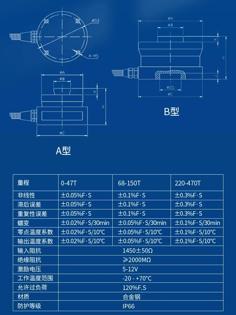 BCM-N Torsion Ring Weighing Sensor High Precision Pressure Weight Gravity Stability Large Range Sensor