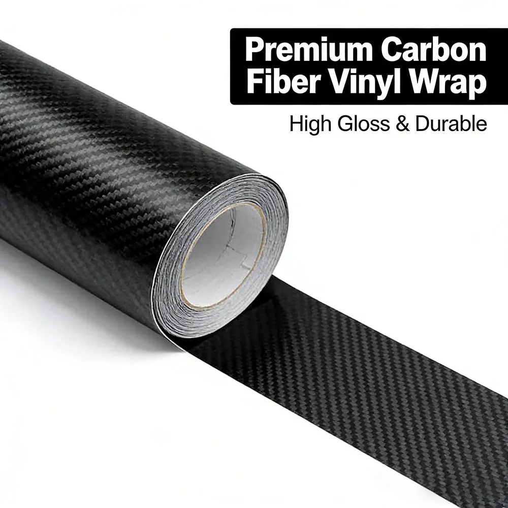Black 3D Carbon Fiber Vinyl Sticker, 3D Carbon Fiber Vinyl Wrap Roll, Car Decal Vinyl, Carbon Fibre Wrap For Car, Carbon Fibre