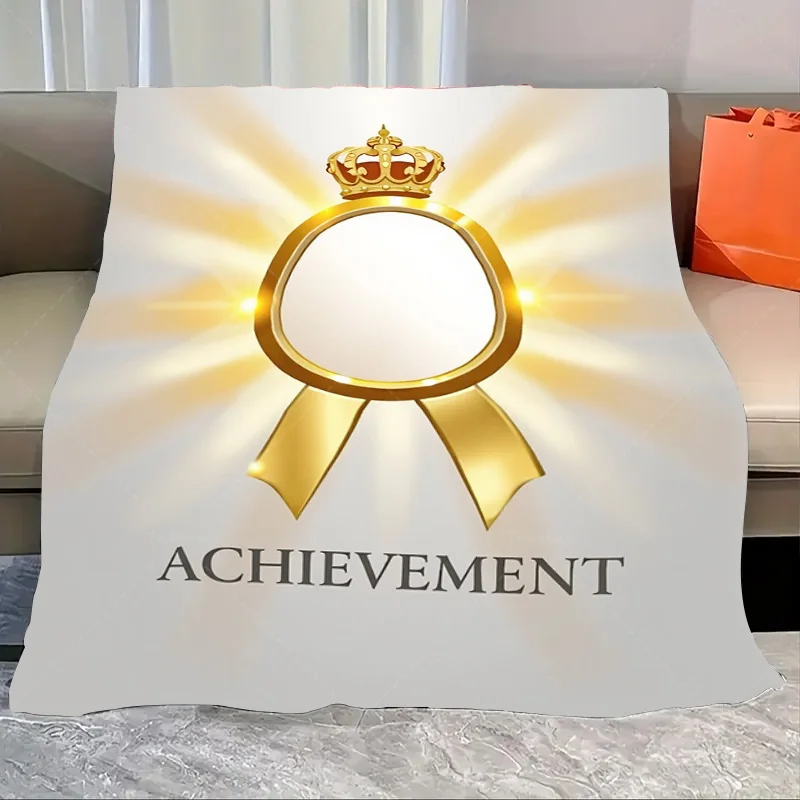 

1 шт. фланелевое одеяло, одеяло с золотой короной для домашнего декора - мягкий уютный плед