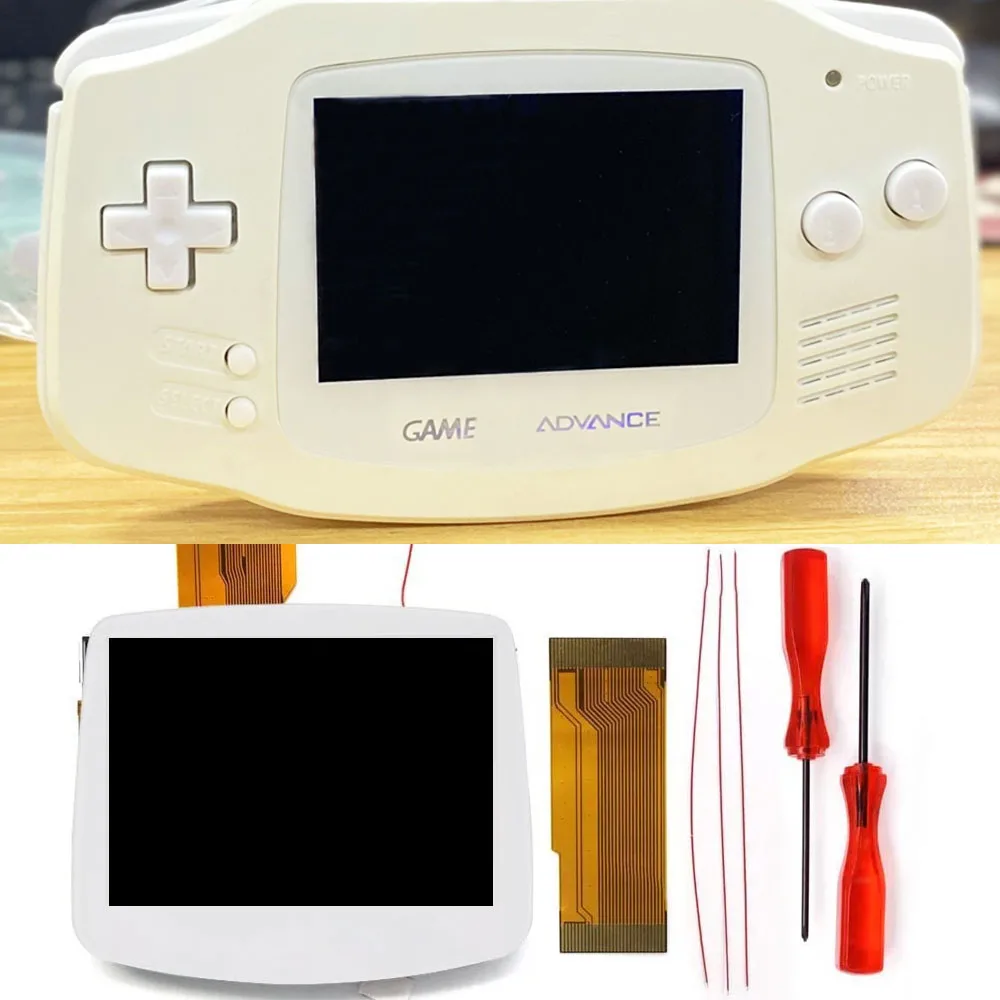 

White /SFC/Black Pre-Lamintaed V5 HD Drop-in for GBA IPS LCD Kits Replacements Housing Shell for Gameboy Advance Screen