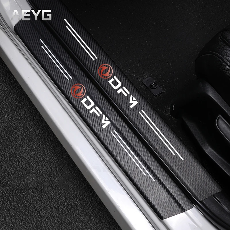 

Carbon Fiber Car Door Sill Guard Stickers For Dongfeng DFM AX7 H30 S30 S50 DFSK SX5 SX6 AX4 P11 IX5 A9 A60 A30 AX7 500 600 Glory