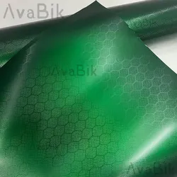 0.2/0.5x1.5m Retail Green Honeycomb Carbon Fiber Vinyl Film Interior and Exterior Anti-scratch Diamond Pattern Matte Car Sticker