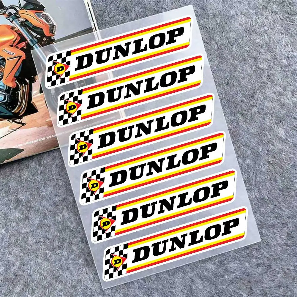

For DUNLOP Reflective Motorcycle Stickers Waterproof Vinyl Decals For Motorbike Helmet Fuel Tank Bike