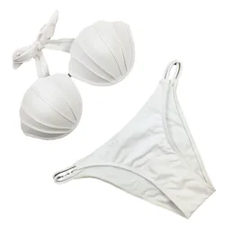 2025 Women,Elegant 2-piece Sets Push Up Bikini Mermaid Shell Bikinni,Underwire Bikini,Bikini For Women,Surfing Women Beach Tunic