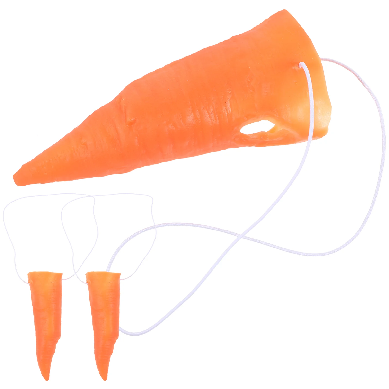 

3 Pcs Carrot Nose DIY Christmas Snowman Ornaments Props Radish Fake Carrots Vinyl Decorating