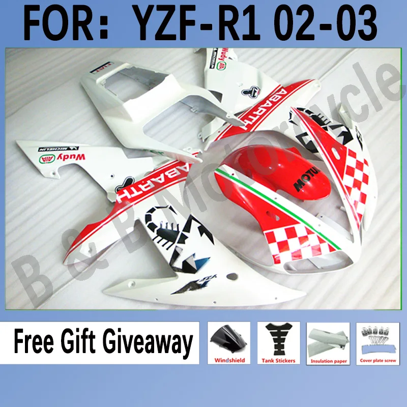 

Fairings For YAMAHA YZF R1 2002 2003 Motorcycle Bodywork YZF1000 YZF-R1 02 03 ABS Plastic Red Black
