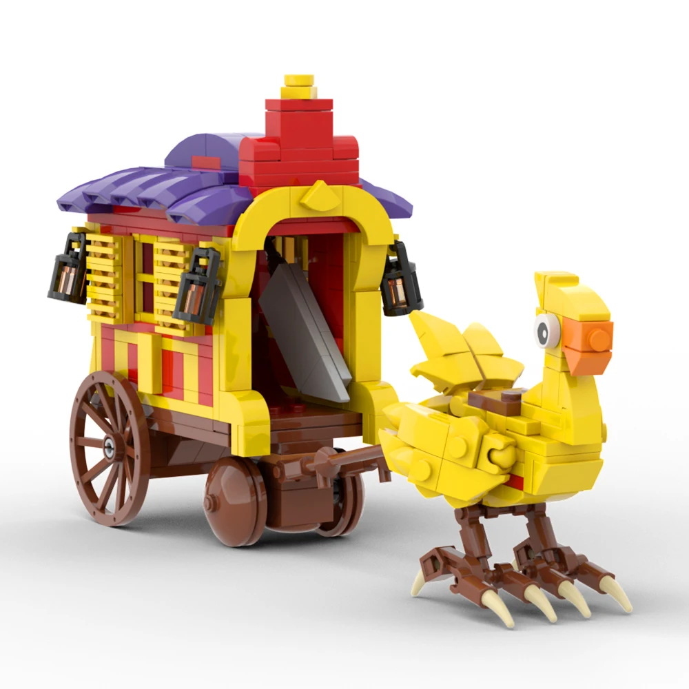 MOC gra fantasy Chocoboeds modeluje klocki Claudes i Sephiroth postacie czarnych magów klocki zabawka prezent dla dzieci