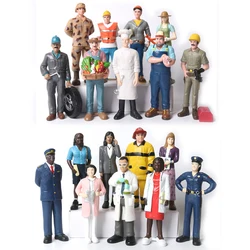 Realistic Professionals Pretend Career Figures Firefighter,Police Officer,Doctor and More Action Figure People Model Figurines