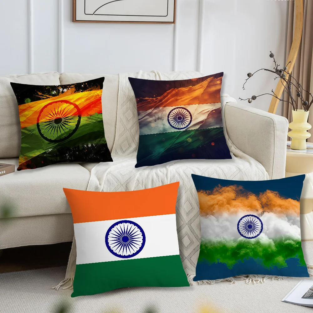 India Flag Cushion Cover For Pillow Printing Sofa Decoration Home Car Room Coffee Shop Office Nordic Simplicity