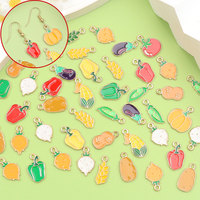 3/6/12pcs Multi-color Corn, Chili, Radish, and Crop Shaped Pendants for DIY Bracelets, Gifts, Jewelry Making Accessories