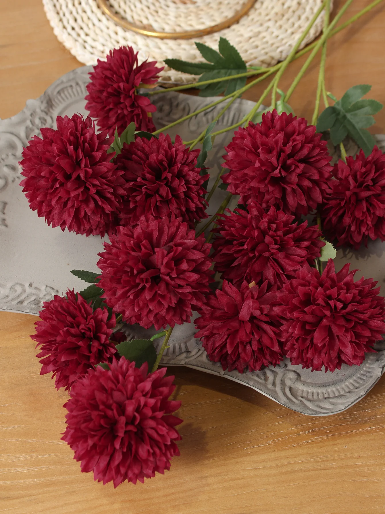 Artificial Flower Ball Chrysanthemums, Home, Restaurant, Wedding Party DIY Vase And Table Decoration