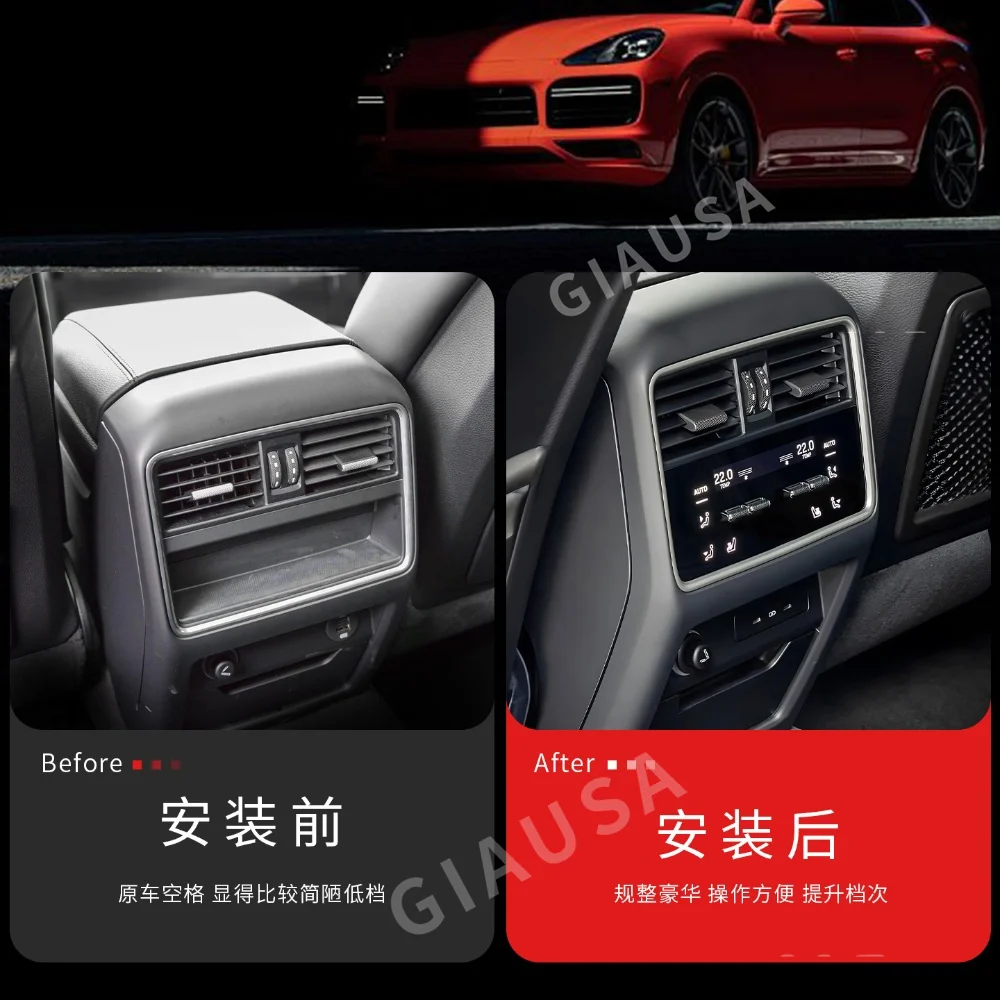 For Porsche Cayenne 2024 Rear LCD Air Conditioning Panel High Resolution Touch Control Upgrade The Grade Easy To Use Free Ship