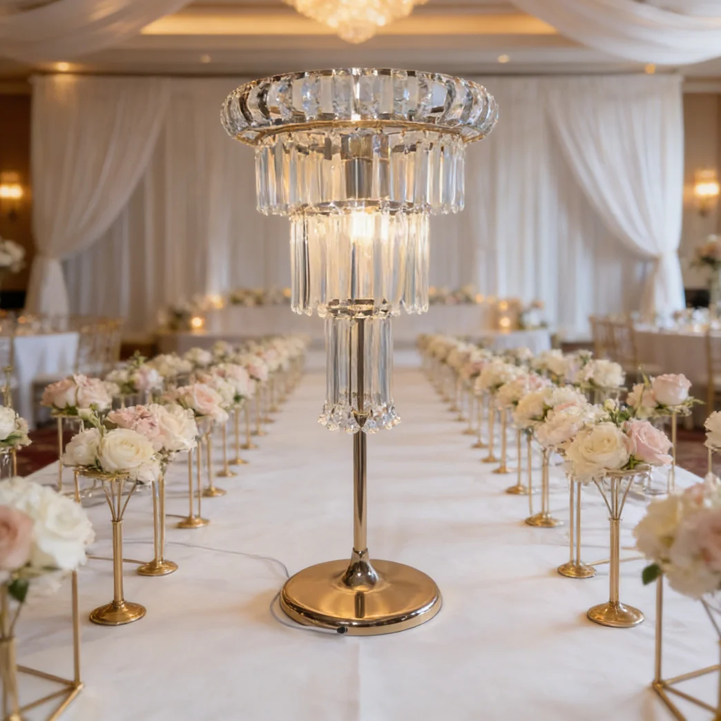 

H80cm/110cm 10 шт./5 шт./15 шт. f30 Свадебная настольная лампа в винтажном стиле с металлическим основанием на батарейках акриловая бусина центральная часть