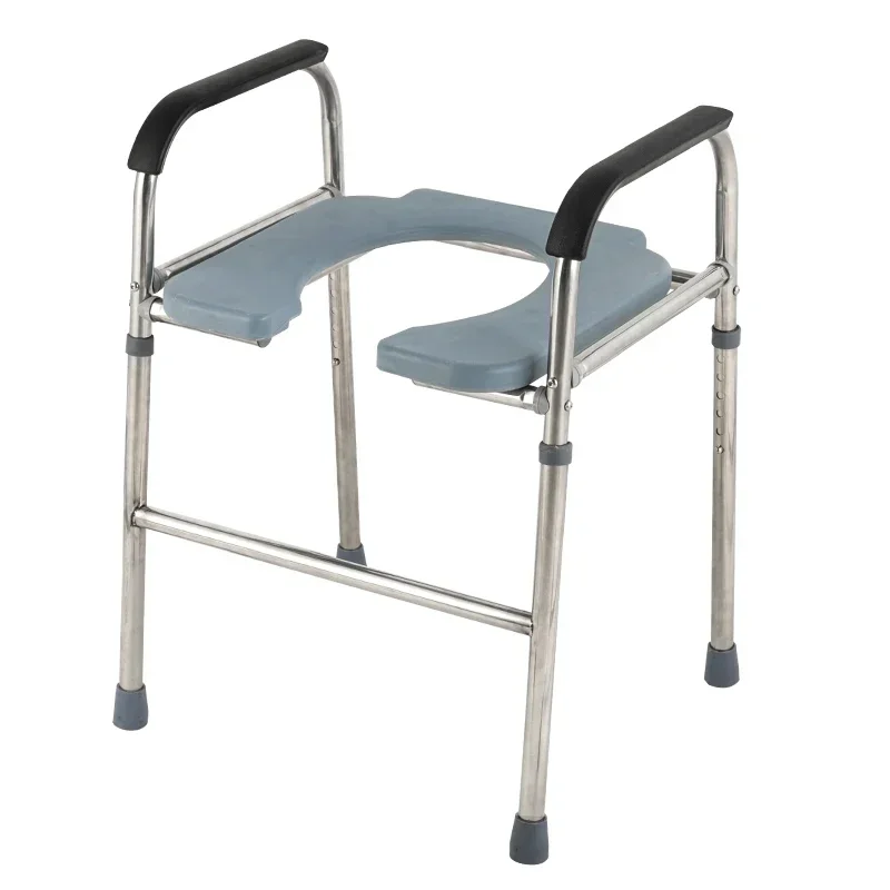 Customizable Enhanced Stainless Steel Toilet Stool, Elderly Sitting Chair, Pregnancy Aid, Disabled-Friendly Bathroom