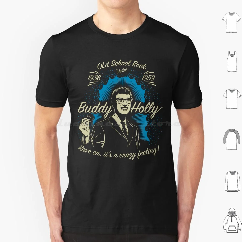 Buddy Holly Old School Rock T Shirt 6xl Cotton Cool Tee Music Buddy Holly And Roll Buddy Holly Guitar Guitarist Musician Peggy