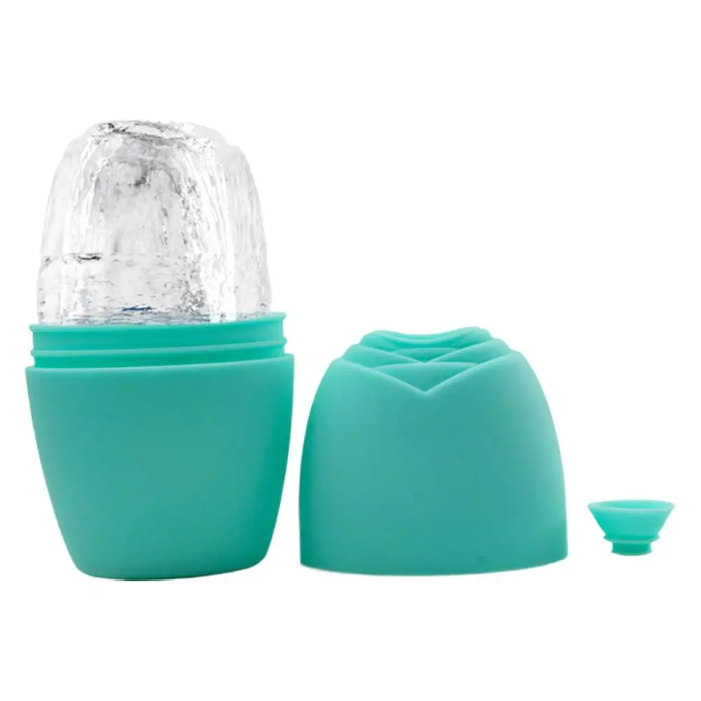 Bandeja de gelo facial reutilizável massagem bandeja de gelo de silicone portátil cuidados com encolhimento facial molde de gelo massageador facial beleza ferramentas de cuidados com a pele