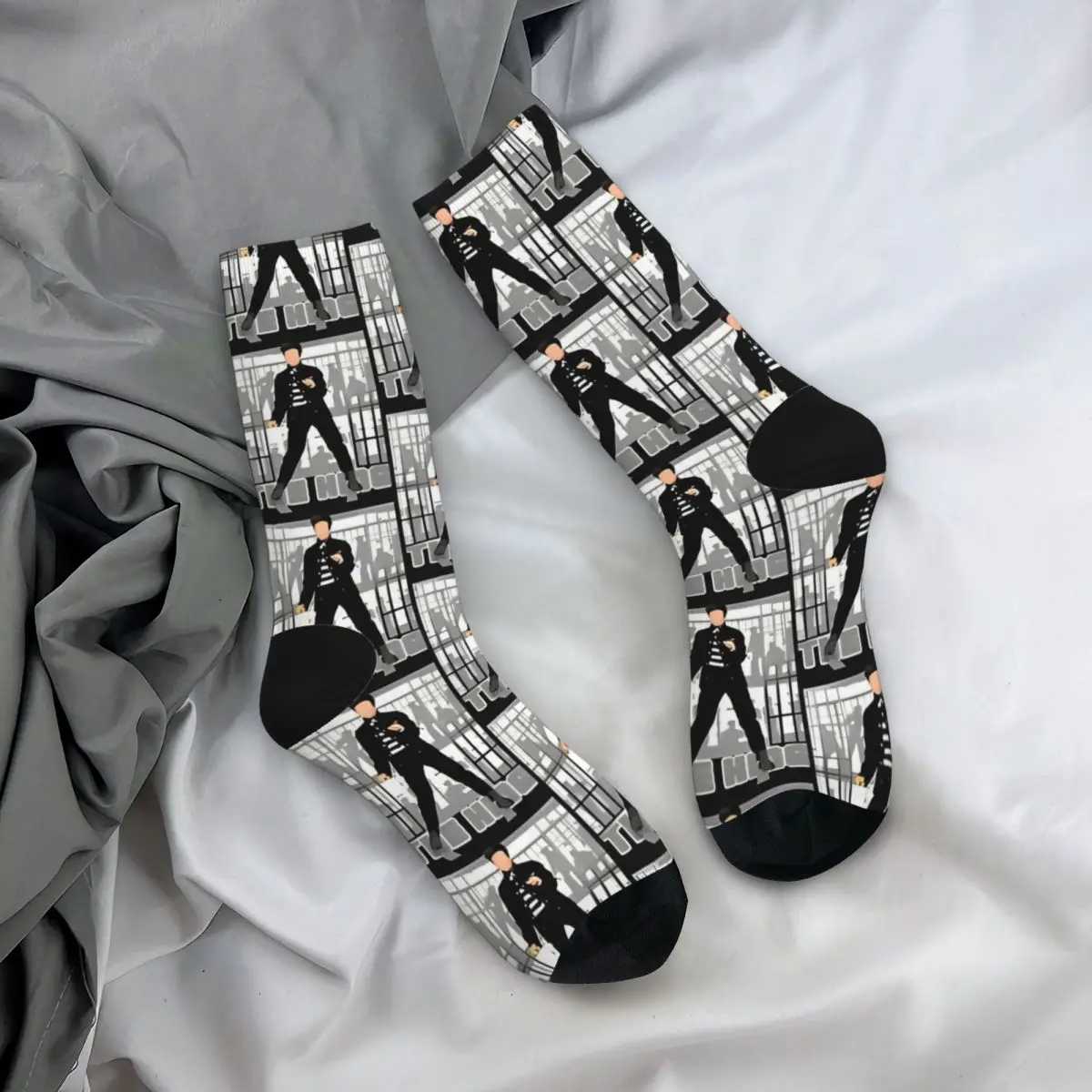 Calcetines de vestir transpirables para hombre y mujer, medias de estilo Hip Hop, e-elvis Presley King, para el hogar, regalos pequeños