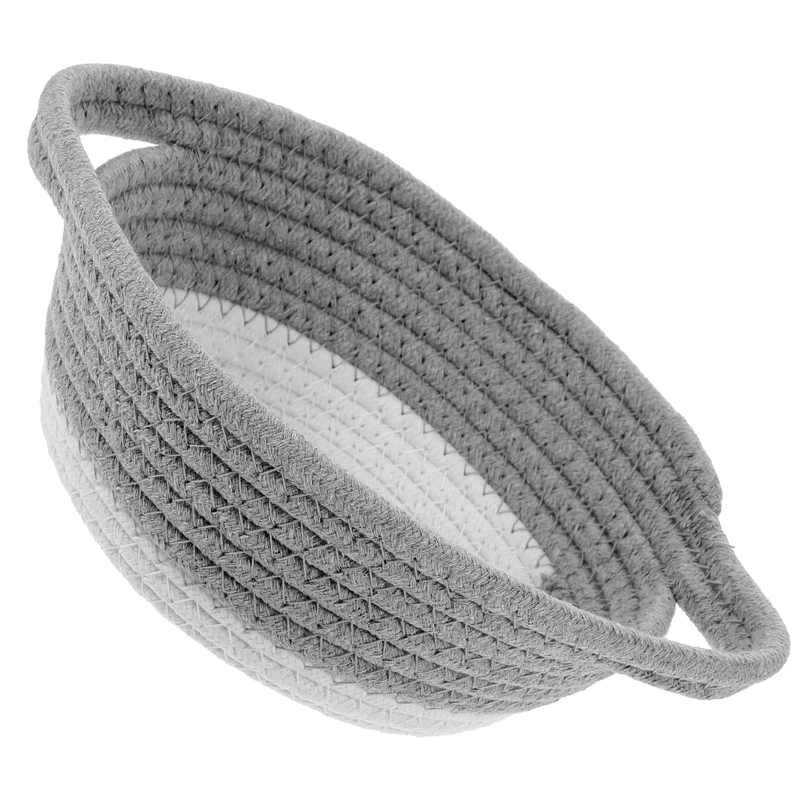 

Woven Hanging Basket Storage Decor Home nament Foldable Multipurpose White Grey Plant Pot Holder Thickened Cotton Rope